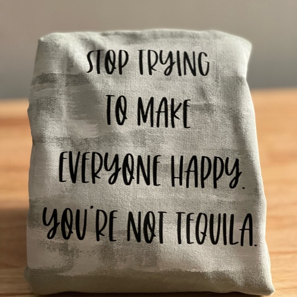 Crewneck sage green sweater with quote - Picture 2 of 2